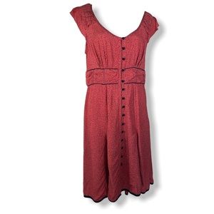 Maeve ( Anthropologie) red and black dress size 4